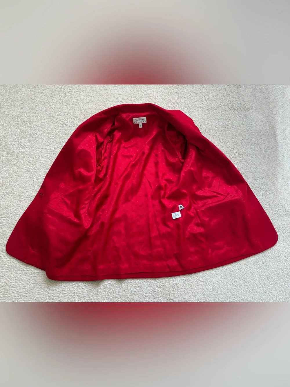 Vintage NWOT Talbots Petites worsted-wool red coat sz 12P made in USA elegant - Picture 6 of 9